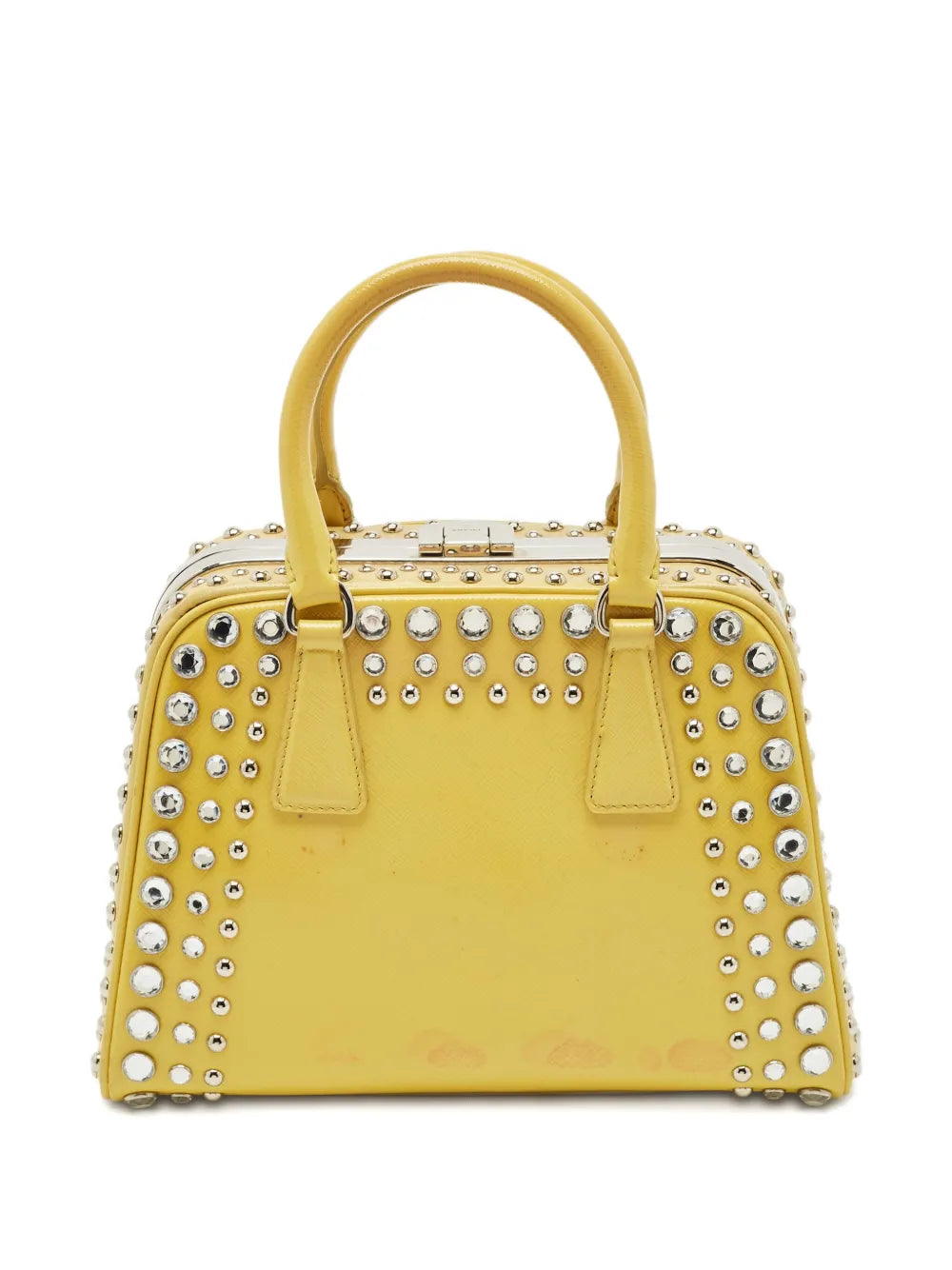 Pre-OwnedPrada Pre-Ownedcrystal-embellished leather handbag