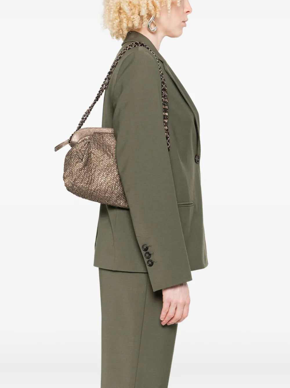 Reptile's Houseperforated lambskin chain bag
