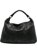 Reptile's Housepleated leather tote bag