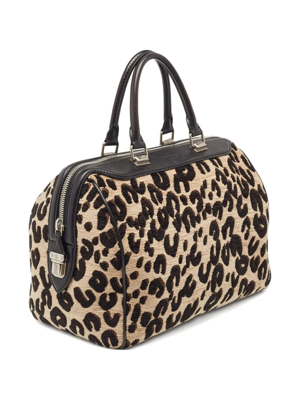 Pre-OwnedLouis Vuitton Pre-OwnedSpeedy leopard velvet tote bag
