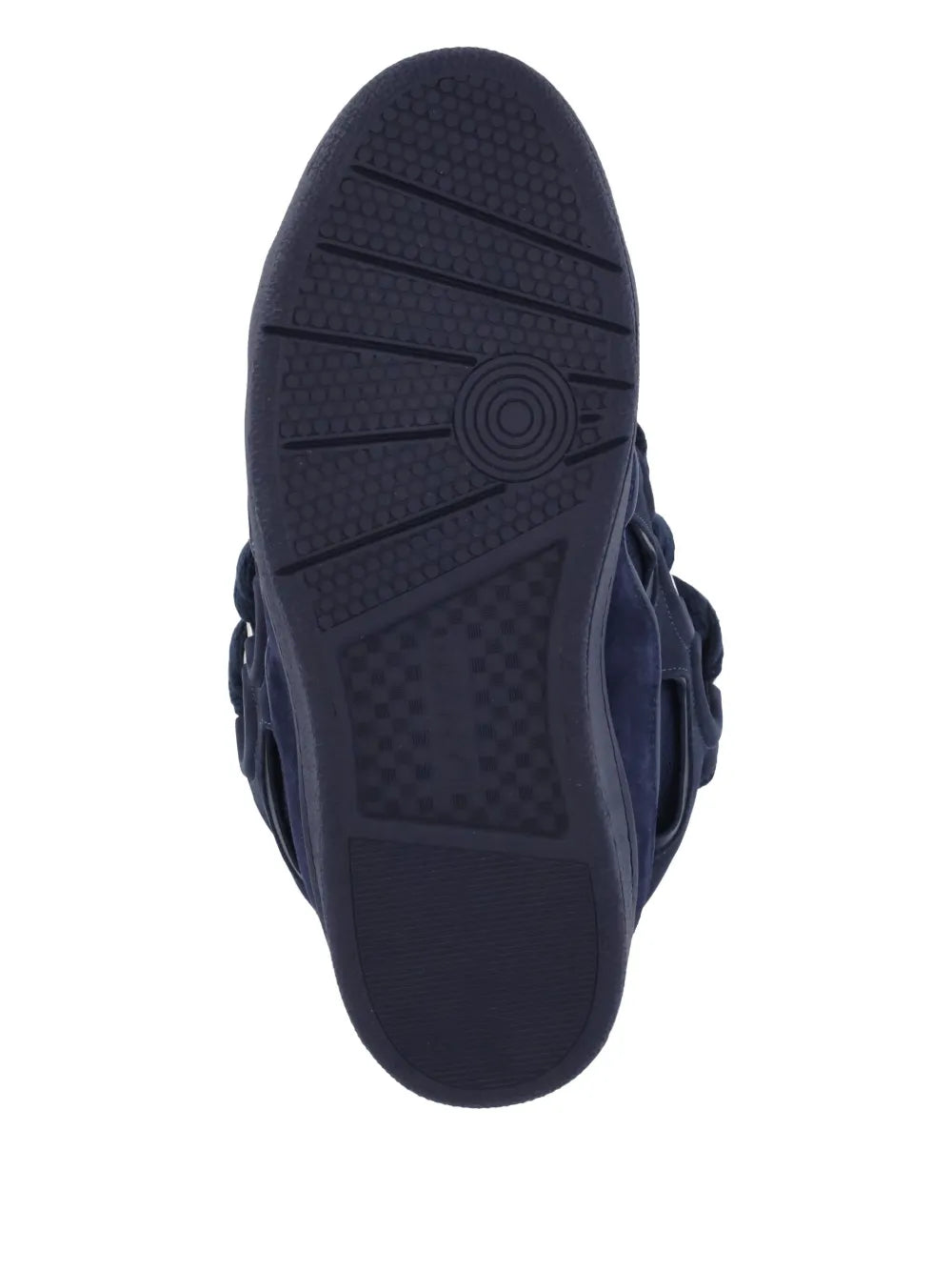 Lanvin Curb Lace-Up Embossed-Logo Sneakers