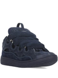 Lanvin Curb Lace-Up Embossed-Logo Sneakers