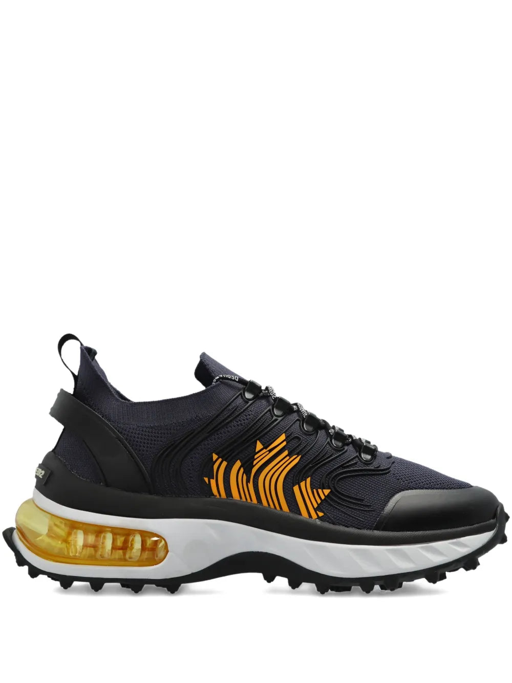 Dsquared2 Wave-Patterned Lace-Up Low-Top Sneakers