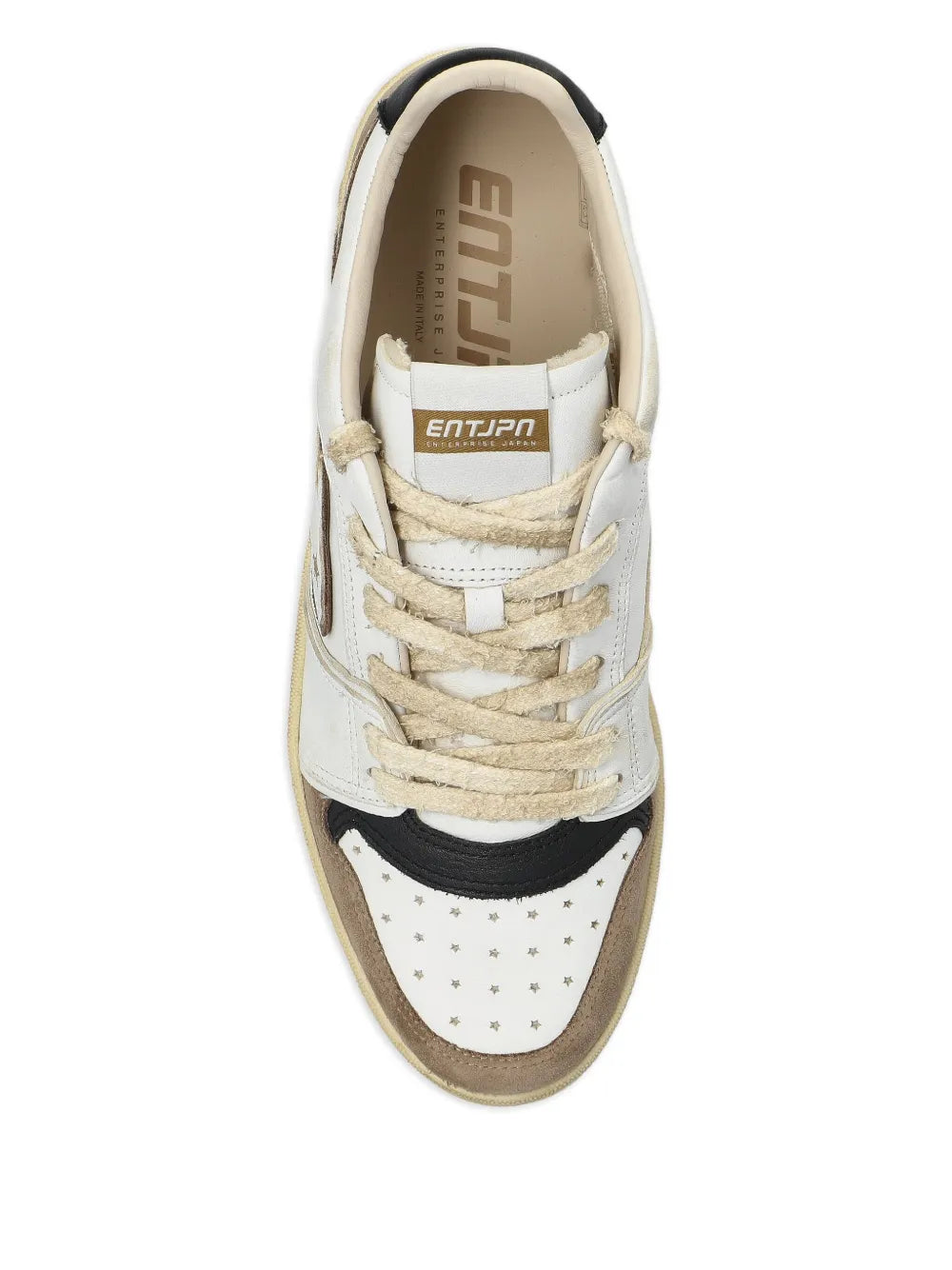 Enterprise Japan Egg Rocket Embellished Leather Sneakers