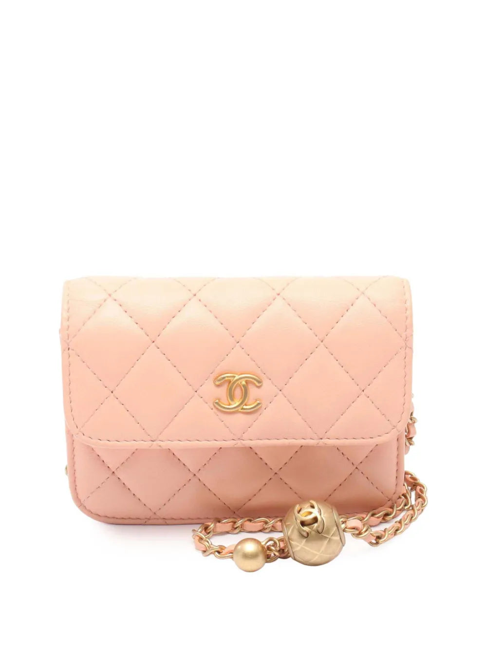Pre-OwnedCHANEL Pre-Owned2021 Mini Lambskin Pearl Crush Clutch On Chain crossbody bag