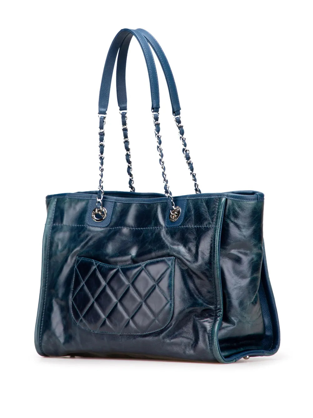 Pre-OwnedCHANEL Pre-Owned2016-2017 Small Glazed Calfskin Deauville tote bag