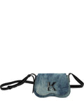 Karl Lagerfeld Jeanstie-dye denim crossbody bag