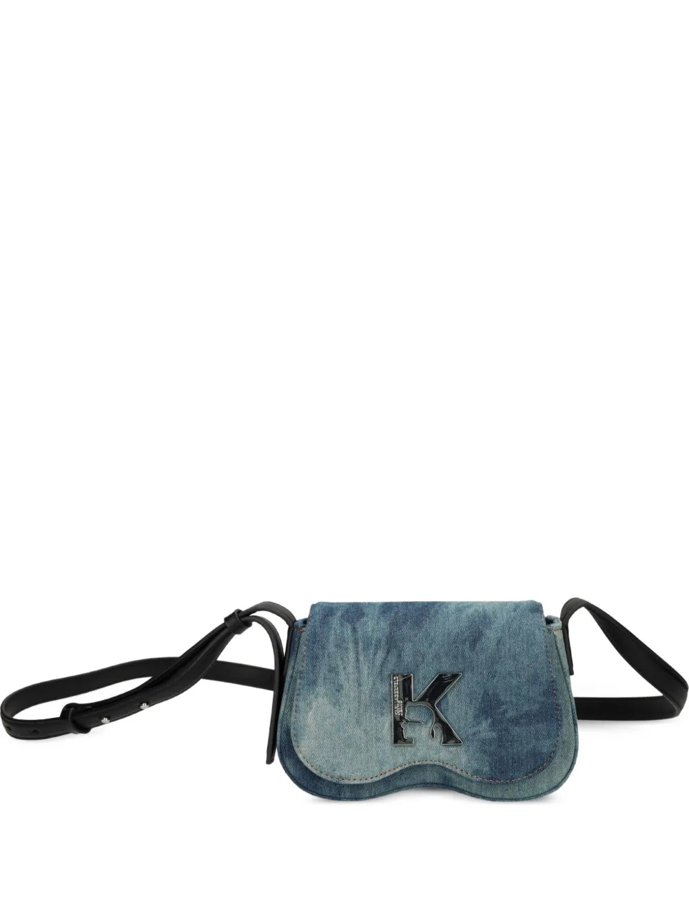 Karl Lagerfeld Jeanstie-dye denim crossbody bag