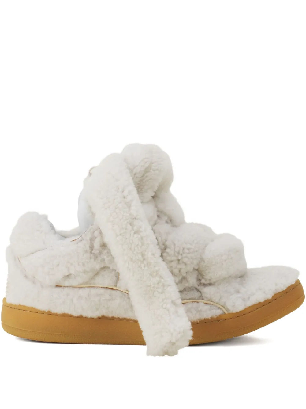 Lanvin Curb Shearling Sneakers