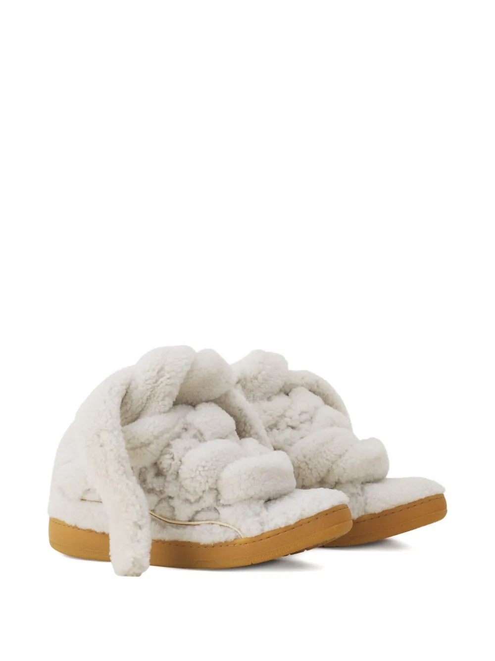 Lanvin Curb Shearling Sneakers
