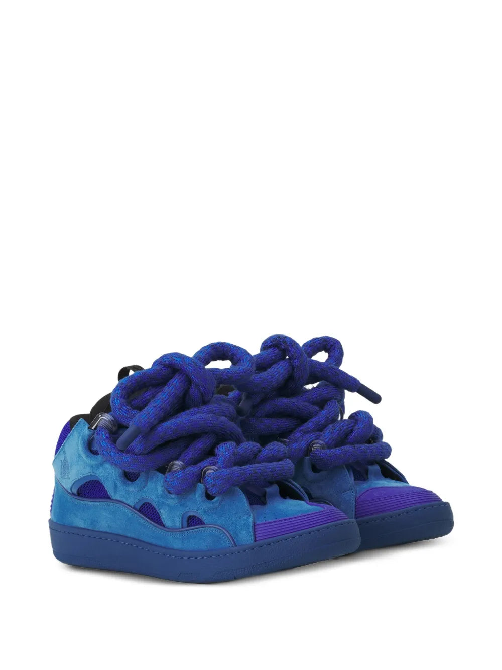 Lanvin Curb Suede Sneakers