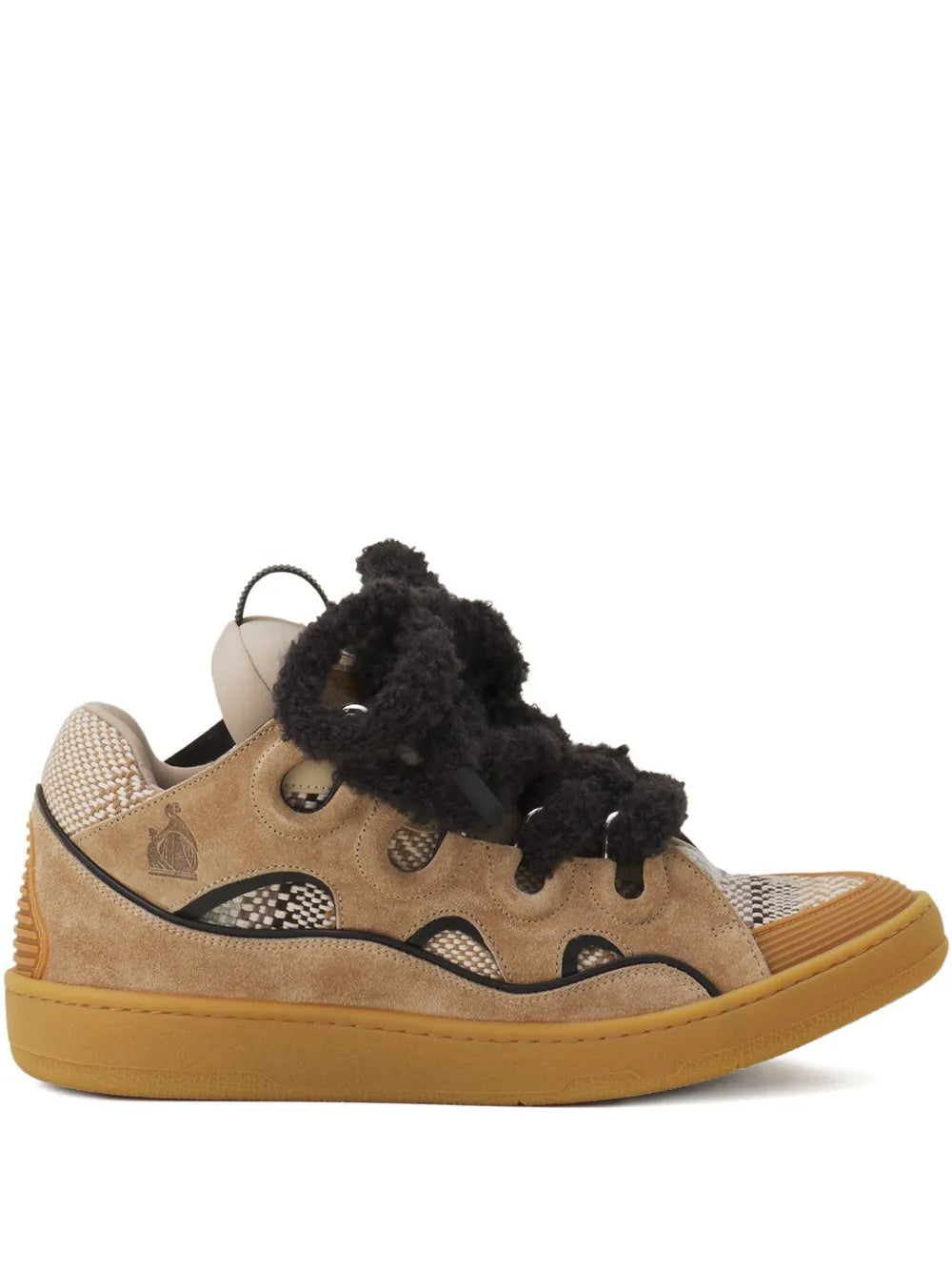Lanvin Suede Shearling Sneakers
