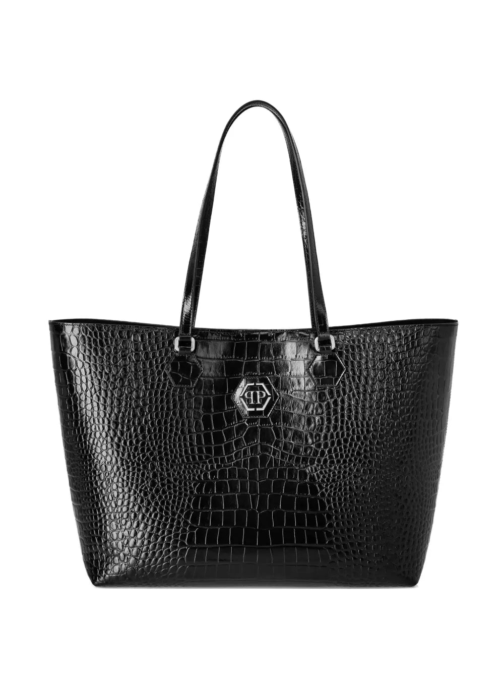 Philipp PleinCrystal Skull crocodile-print tote bag