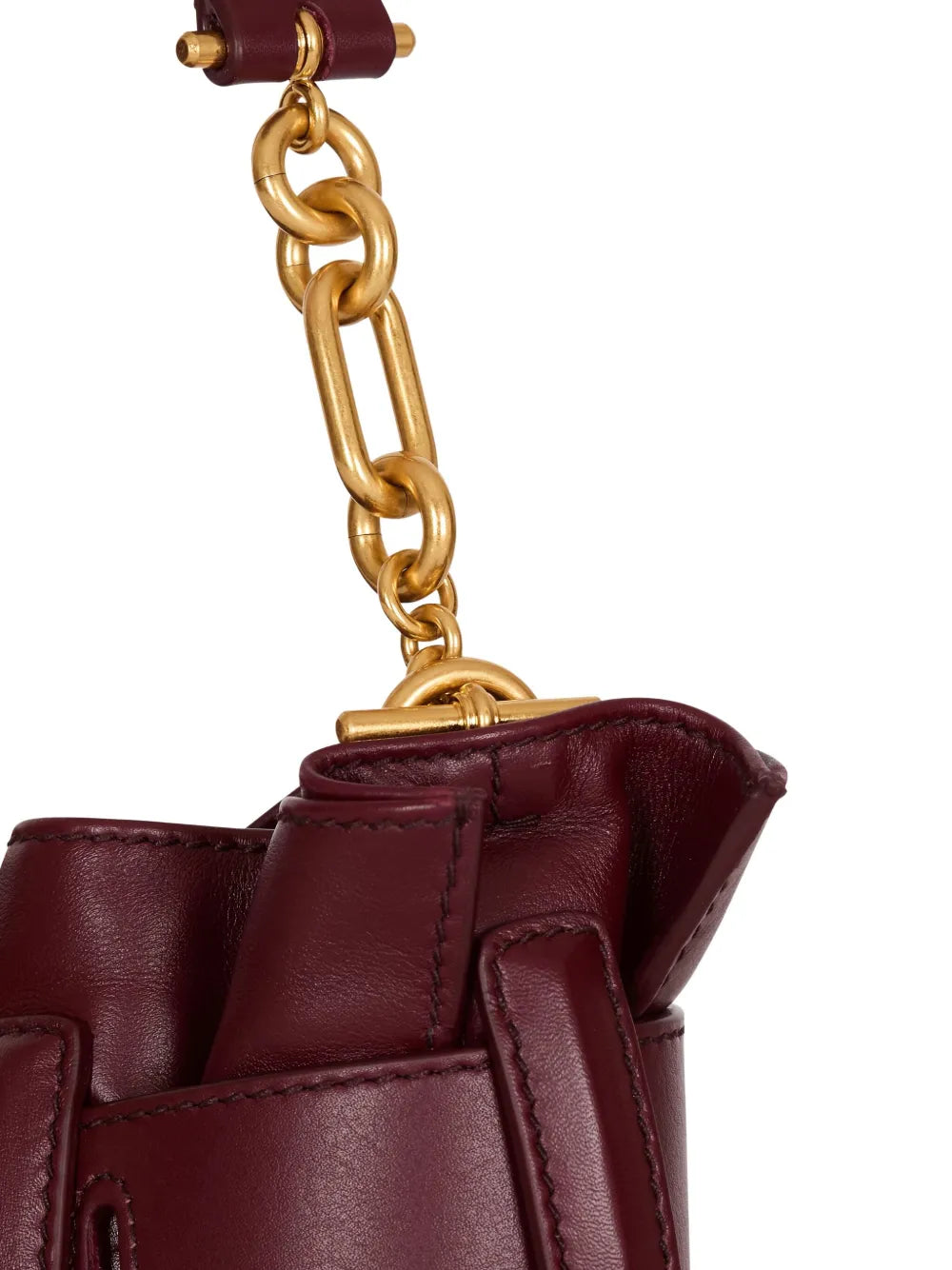 Balmainmini Anthem buckle-embellished calfskin-leather clutch bag