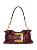 Balmainmini Anthem buckle-embellished calfskin-leather clutch bag