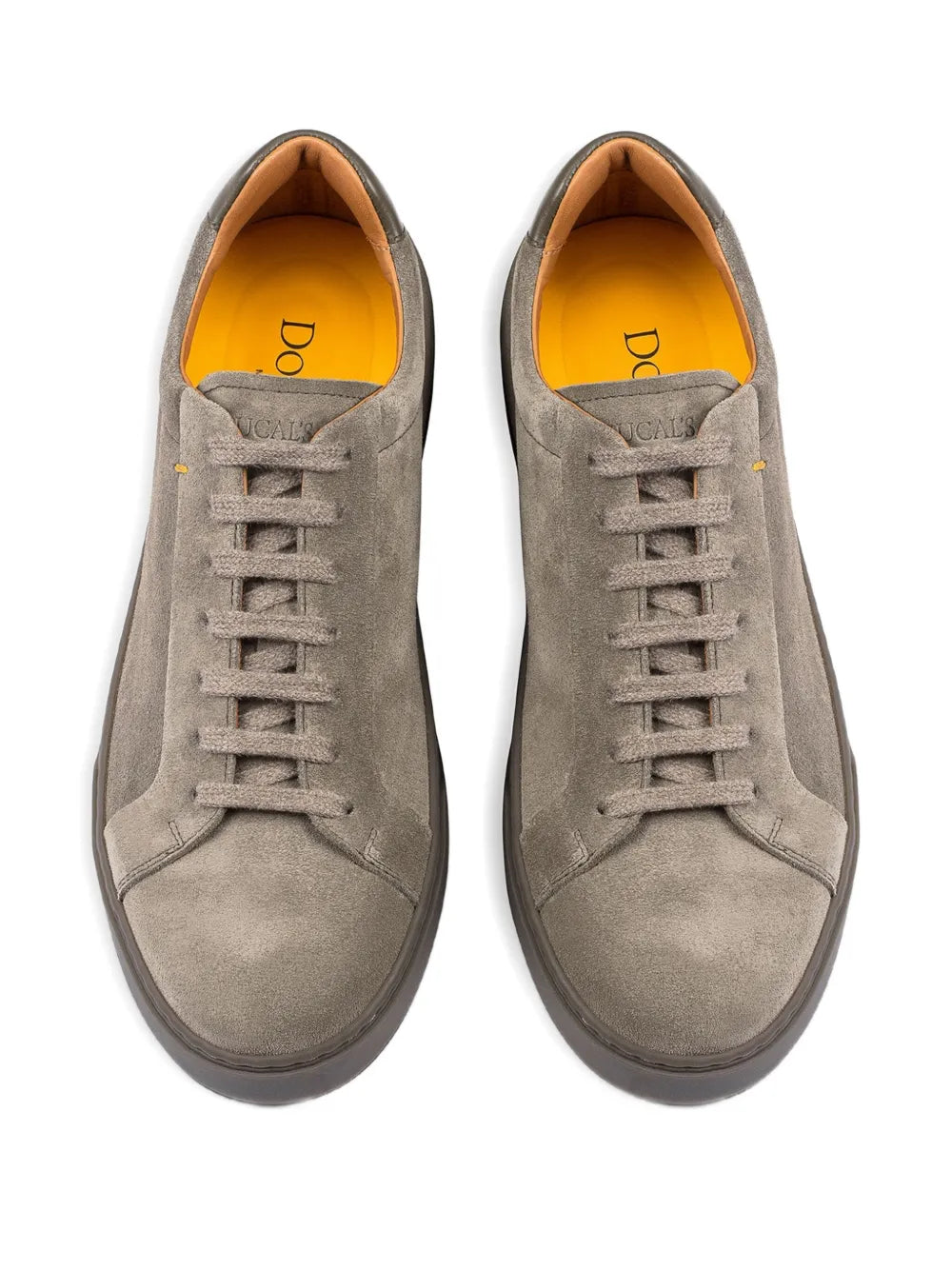 Doucal'S Espresso Suede Lace-Up Sneakers