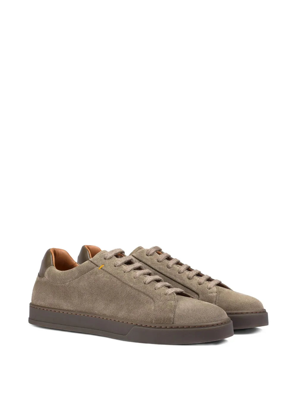 Doucal'S Espresso Suede Lace-Up Sneakers