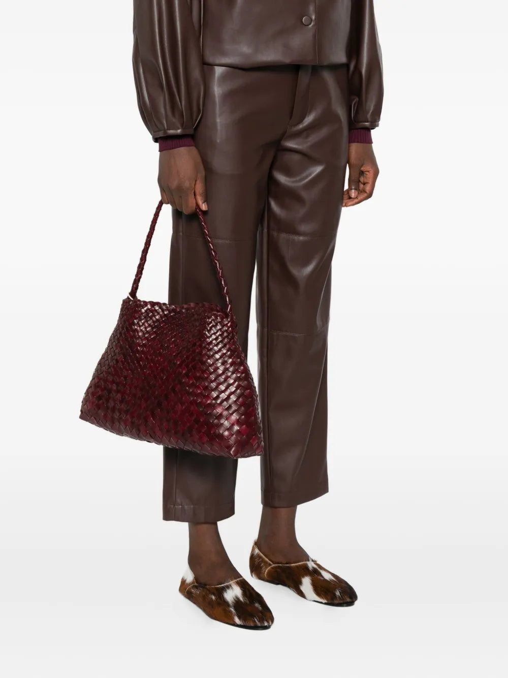 DRAGON DIFFUSIONwoven-leather tote bag