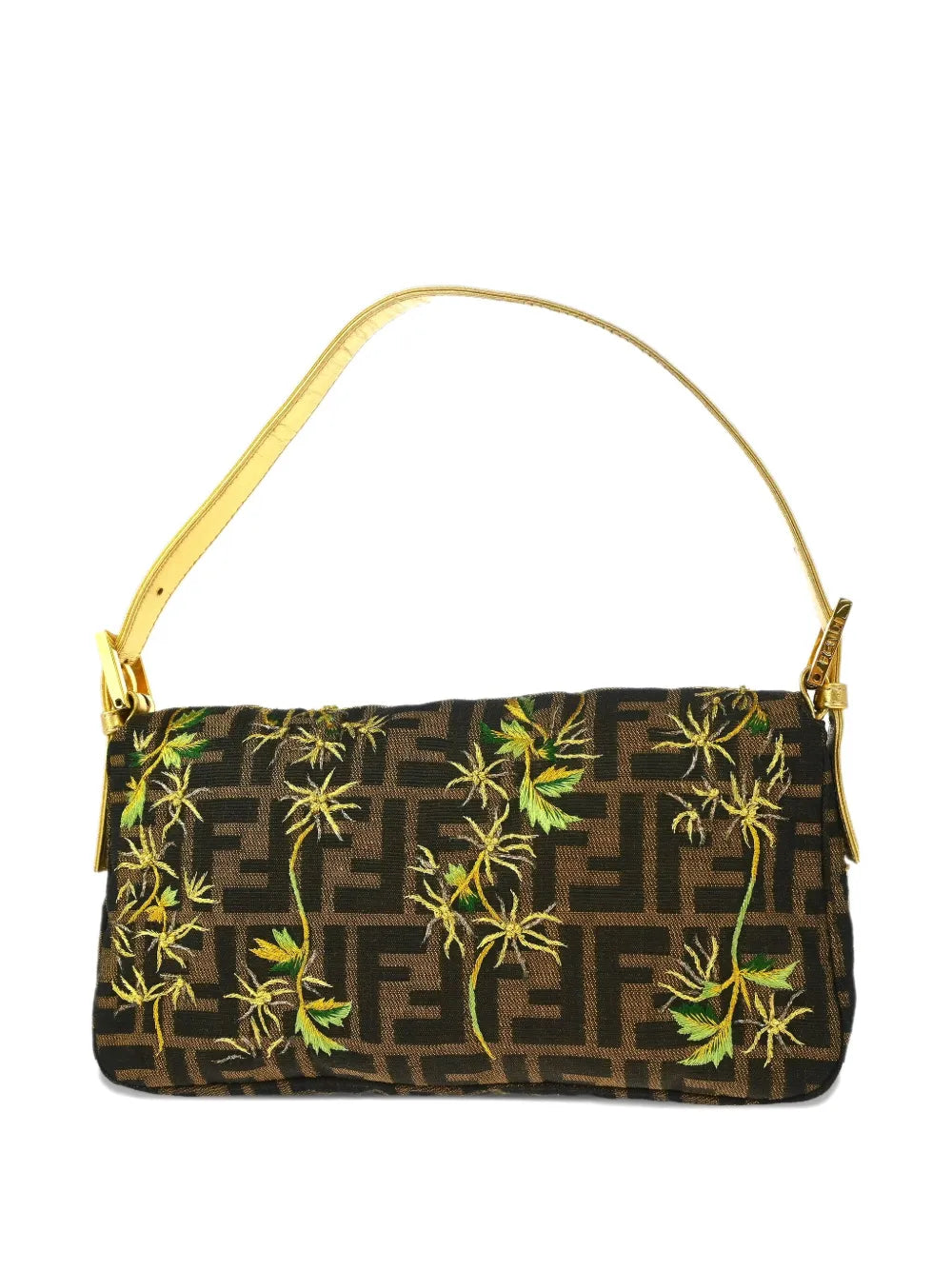 Pre-OwnedFendi Pre-Owned1990-2000s Zucca Floral Baguette shoulder bag