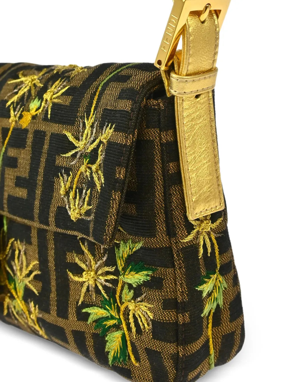 Pre-OwnedFendi Pre-Owned1990-2000s Zucca Floral Baguette shoulder bag