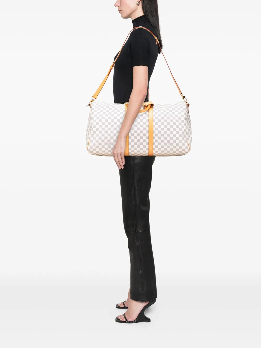 Pre-OwnedLouis Vuitton Pre-Owned2012 Damier Azur Keepall Bandouliere 55 travel bag