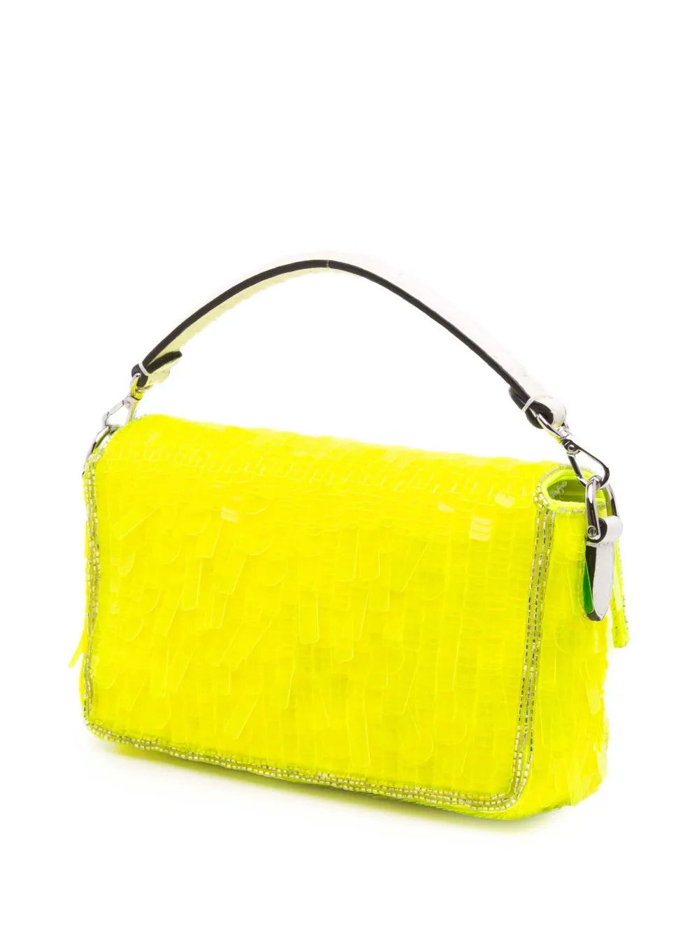 Pre-OwnedFendi Pre-Owned2010-2025 Mini Transparent Paillettes Elaphe Baguette satchel