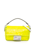 Pre-OwnedFendi Pre-Owned2010-2025 Mini Transparent Paillettes Elaphe Baguette satchel