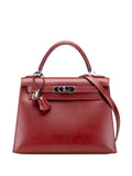 Pre-OwnedHermre-Owned2001 Box Calf Kelly II Sellier 28 satchel