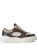 Fendi Force Ff-Pattern Leather Low-Top Sneakers