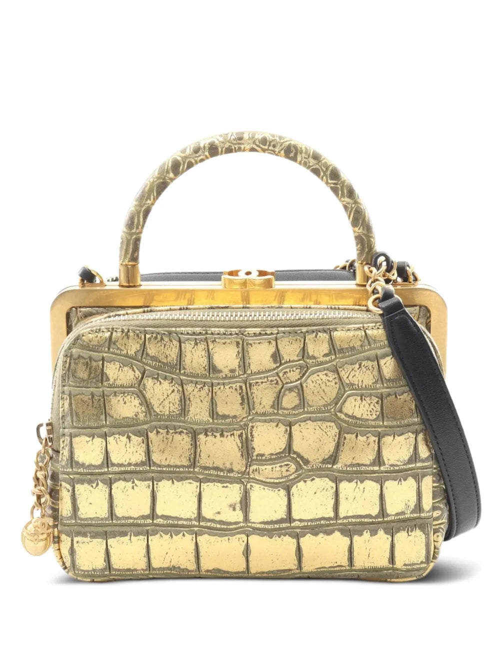 Pre-OwnedCHANEL Pre-Owned2019 croc-embossed leather shoulder bag