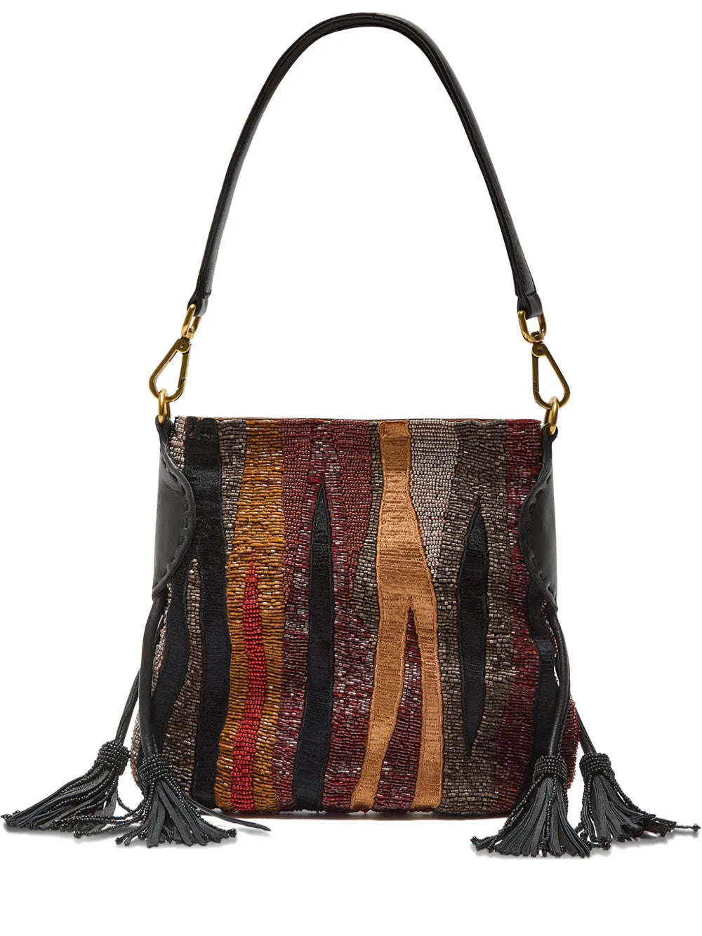 MALIPARMIbeaded tassel shoulder bag