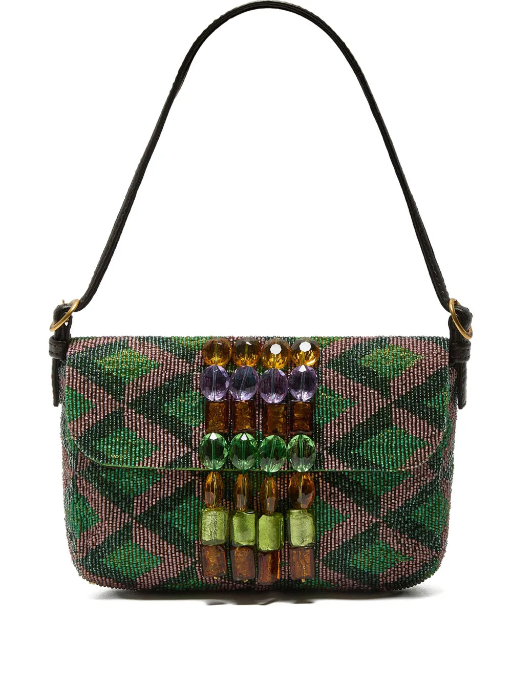 MALIPARMIbeaded-embellishment geometric-pattern shoulder bag