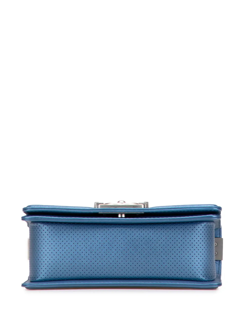Pre-OwnedCHANEL Pre-Owned2014-2015 Small Quilted Perforated Metallic Lambskin Boy Flap crossbody bag
