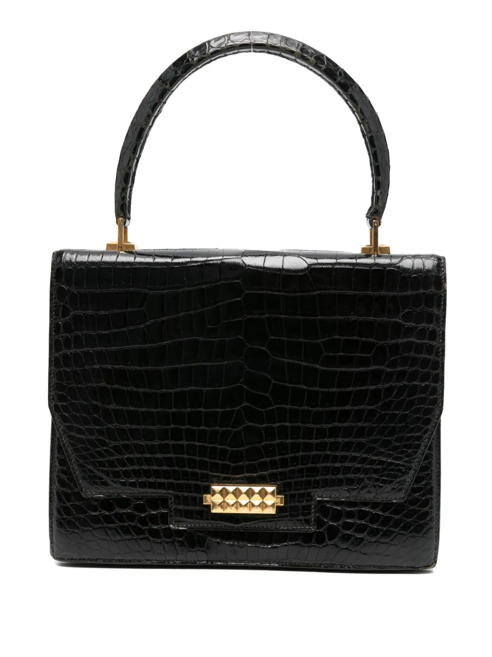 Pre-OwnedHermre-Ownedcrocodile-skin top-handle tote bag