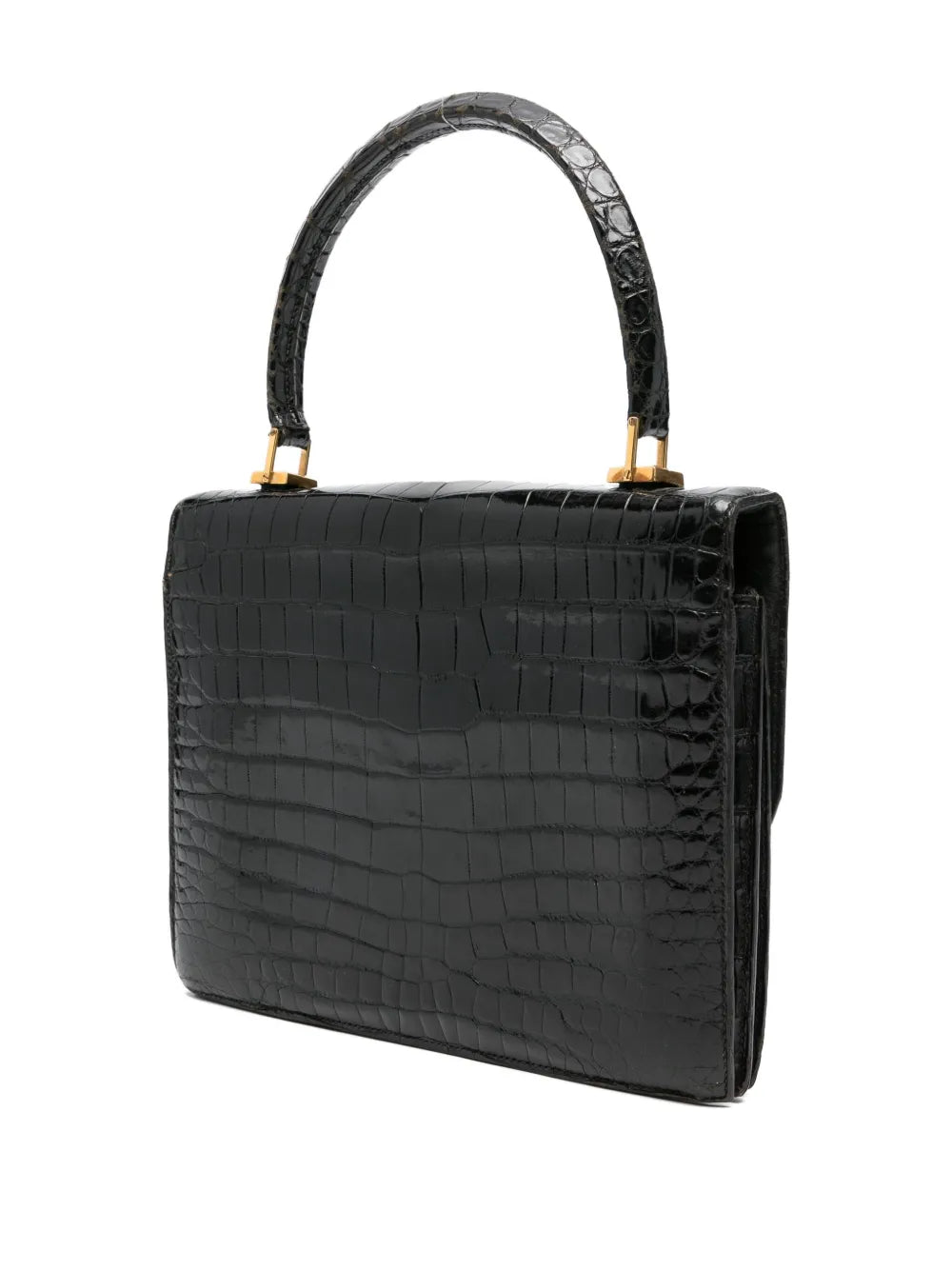Pre-OwnedHermre-Ownedcrocodile-skin top-handle tote bag