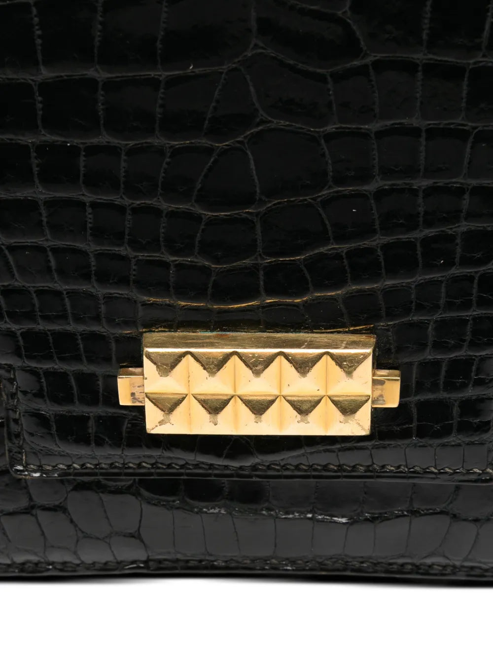 Pre-OwnedHermre-Ownedcrocodile-skin top-handle tote bag