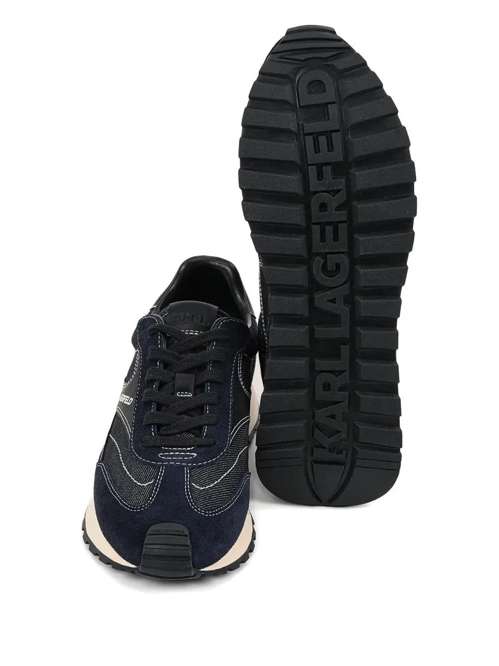 Karl Lagerfeld Denim-Suede Sneakers