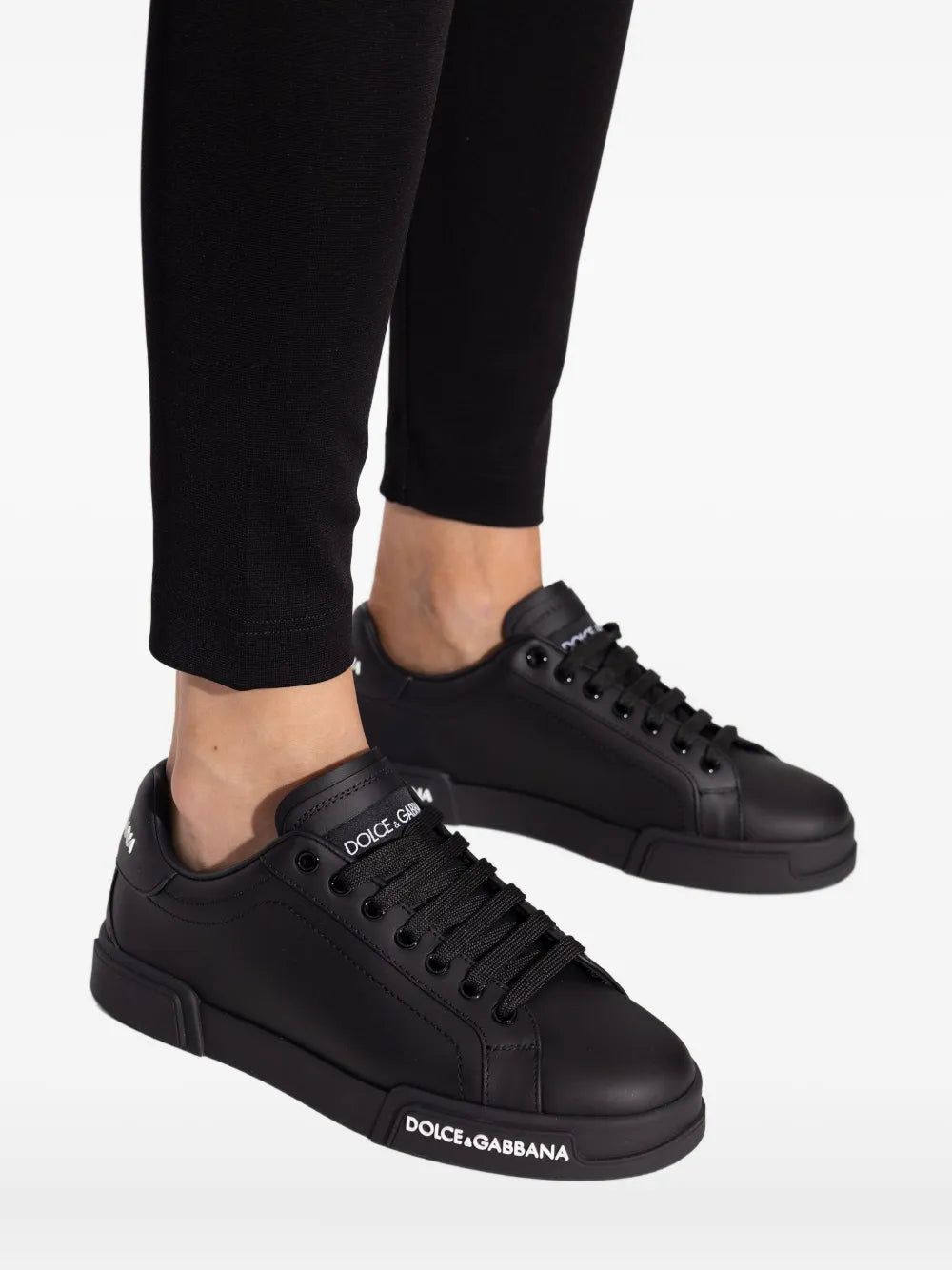Dolce & Gabbana Logo-Detail Leather Sneakers