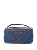 Pre-OwnedCHANEL Pre-Owned1997 denim vanity handbag