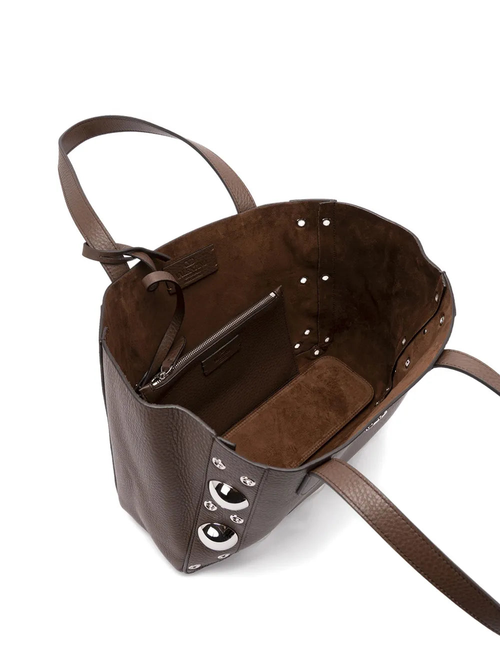 Valentino Garavanimetallic-eyelet leather tote bag