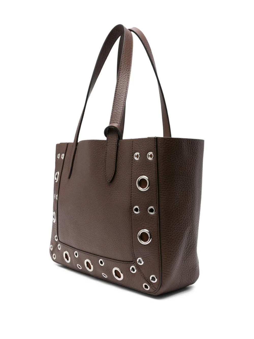 Valentino Garavanimetallic-eyelet leather tote bag