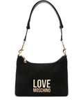 Love Moschinologo-plaque checkered shoulder bag