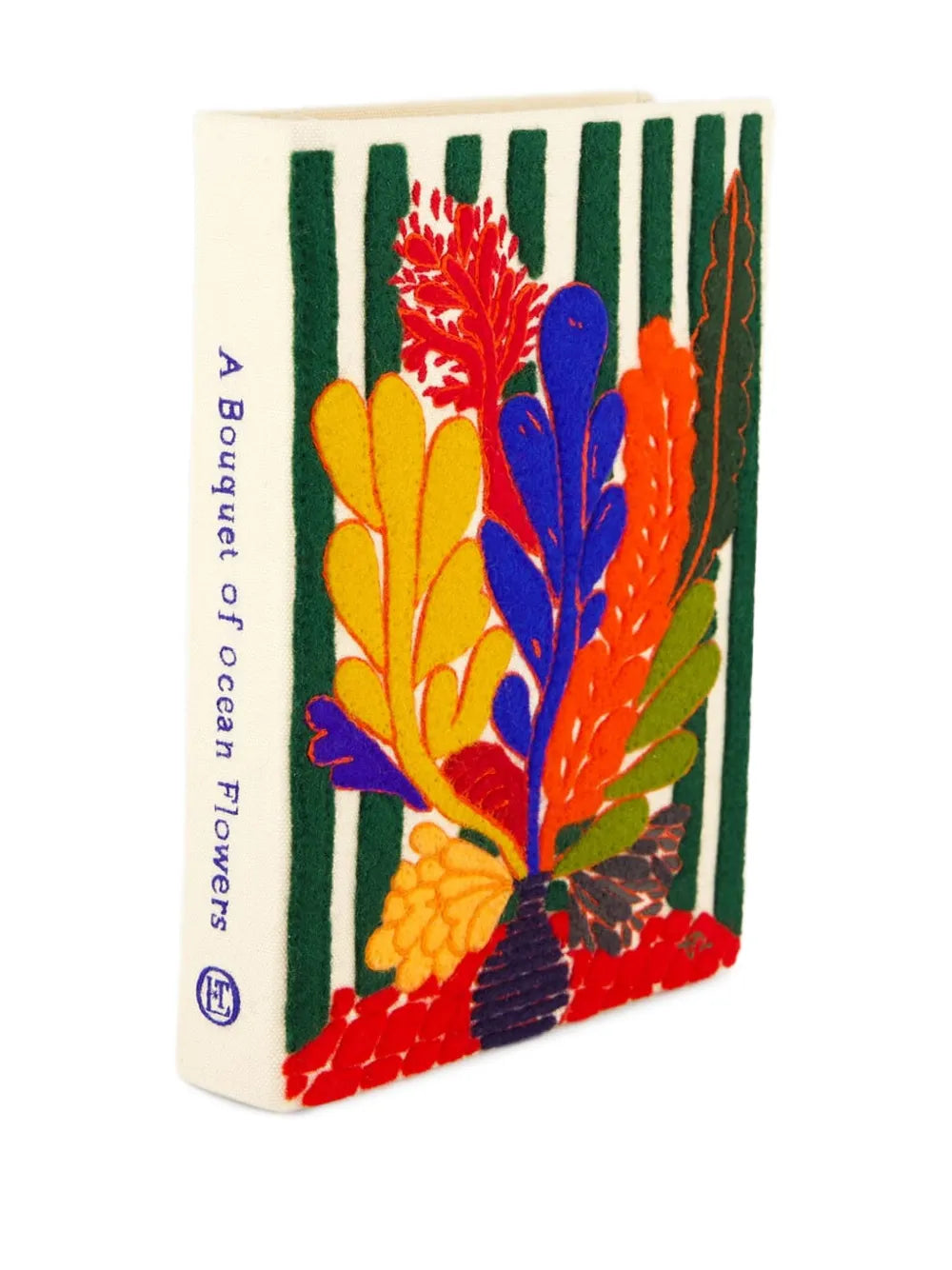 Olympia Le-Tansmall Bouquet of the Ocean embroidered book clutch bag