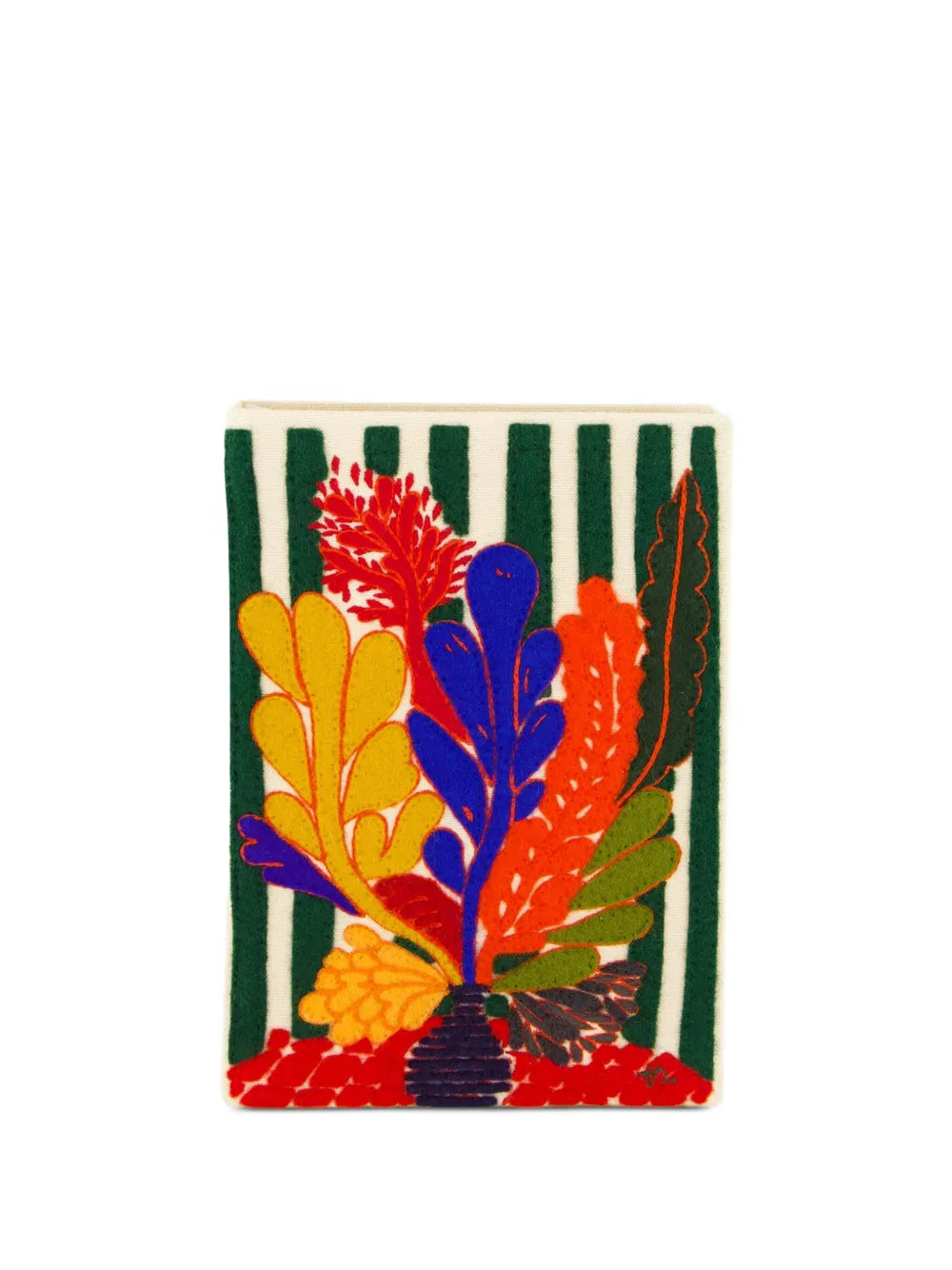Olympia Le-Tansmall Bouquet of the Ocean embroidered book clutch bag