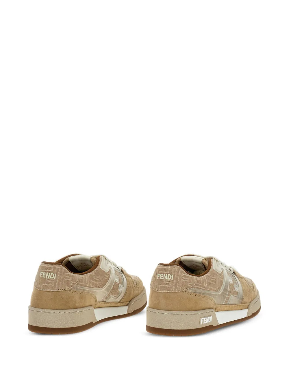 Fendi Match  Leather Low-Top Sneakers