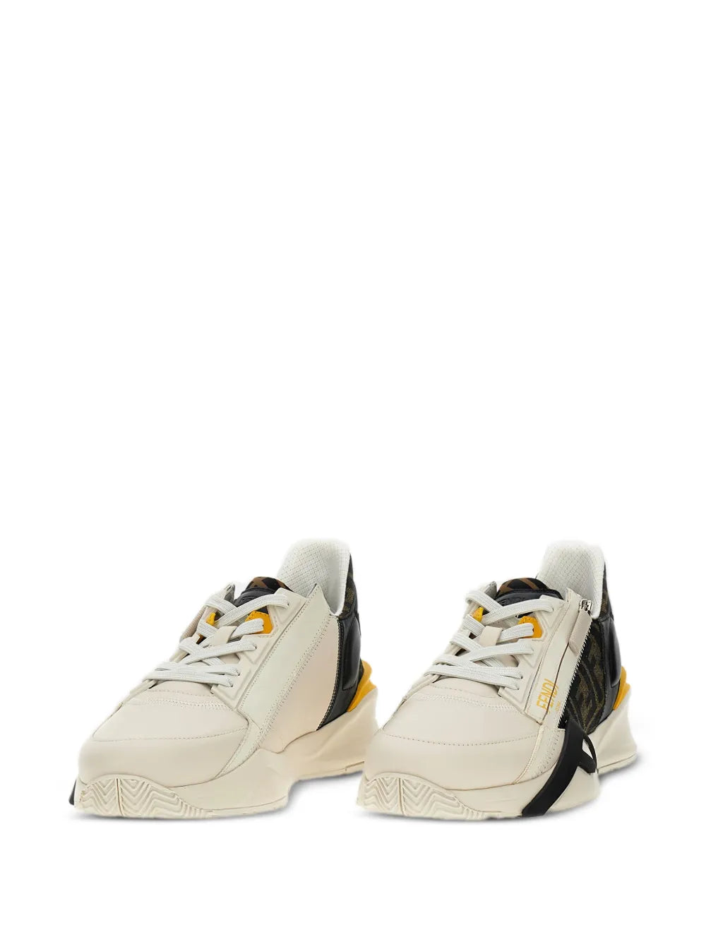 Fendi Flow Leather Panelled Sneakers