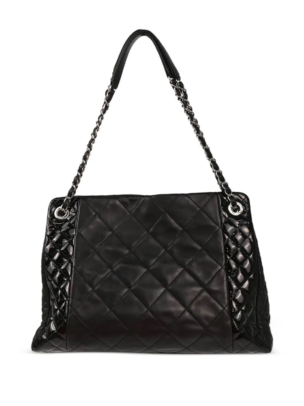 Pre-OwnedCHANEL Pre-Owned2014 patent leather quilted tote bag