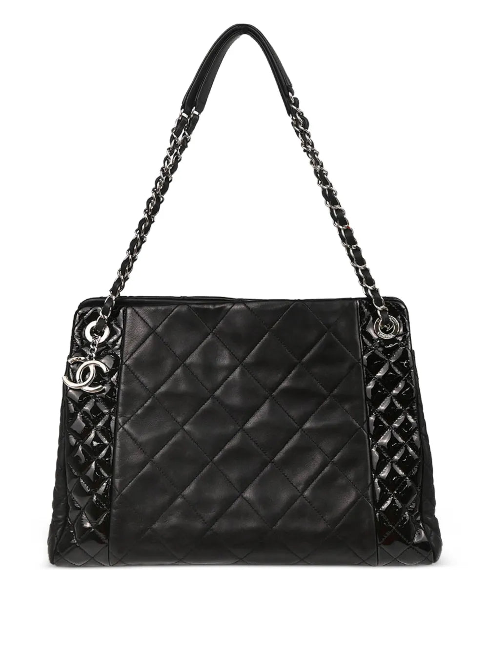 Pre-OwnedCHANEL Pre-Owned2014 patent leather quilted tote bag