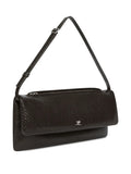 Courr?esVipper snakeskin-embossed clutch