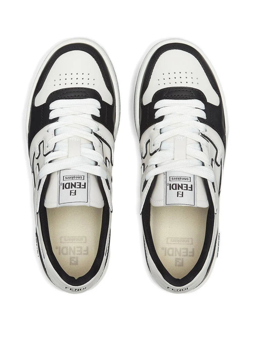 Fendi Match Leather Sneakers